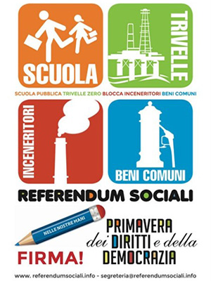 Referendum Sociali: al voto per scuola, ambiente e beni comuni