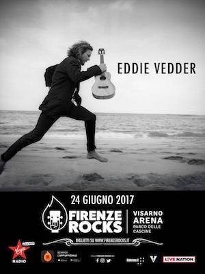 Eddie Vedder a Firenze il 24 giugno 2017