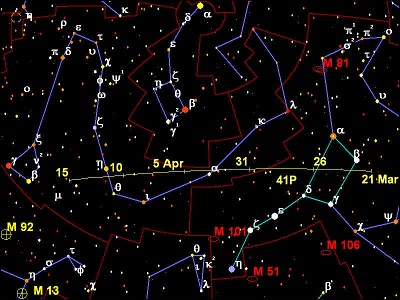 La cometa verde di San Patrizio sarà visibile dal primo aprile
