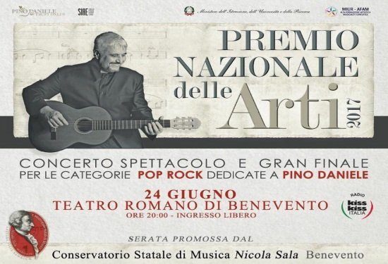 A Pino Daniele dedicato il Premio nazionale delle arti.