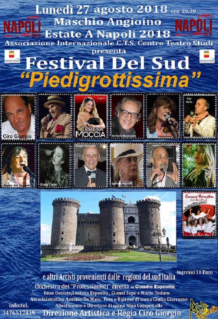 Piedigrottissima di Ciro Giorgio: terza edizione del Festival del Sud al Maschio Angioino