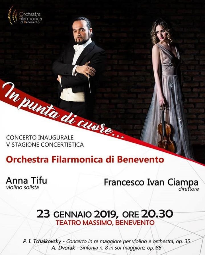 L’ Orchestra Filarmonica conquista Benevento “In punta di cuore”