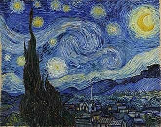 La notte stellata di Vincent van Gogh, icona del post-impressionismo.