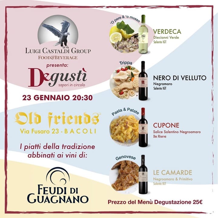 Il Degustì Tour fa tappa presso l'Old Friends a Bacoli