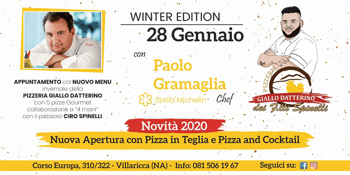 Giallo datterino presenta cinque nuove pizze invernali