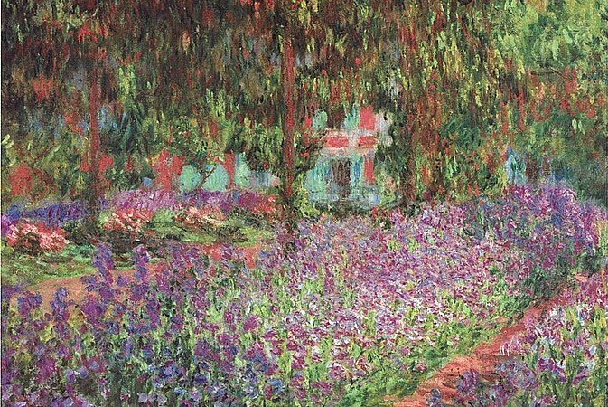 Iris nel giardino di Monet