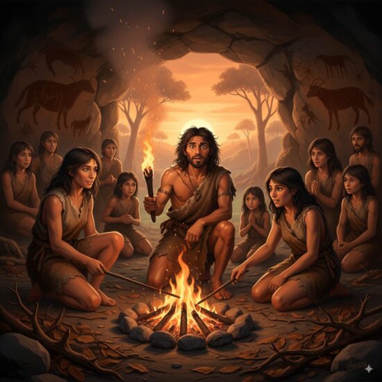 La scoperta del fuoco da parte dell'Homo Erectus