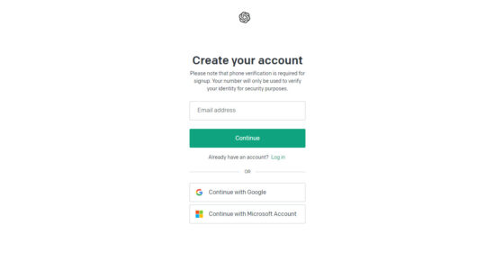 Schermata di login