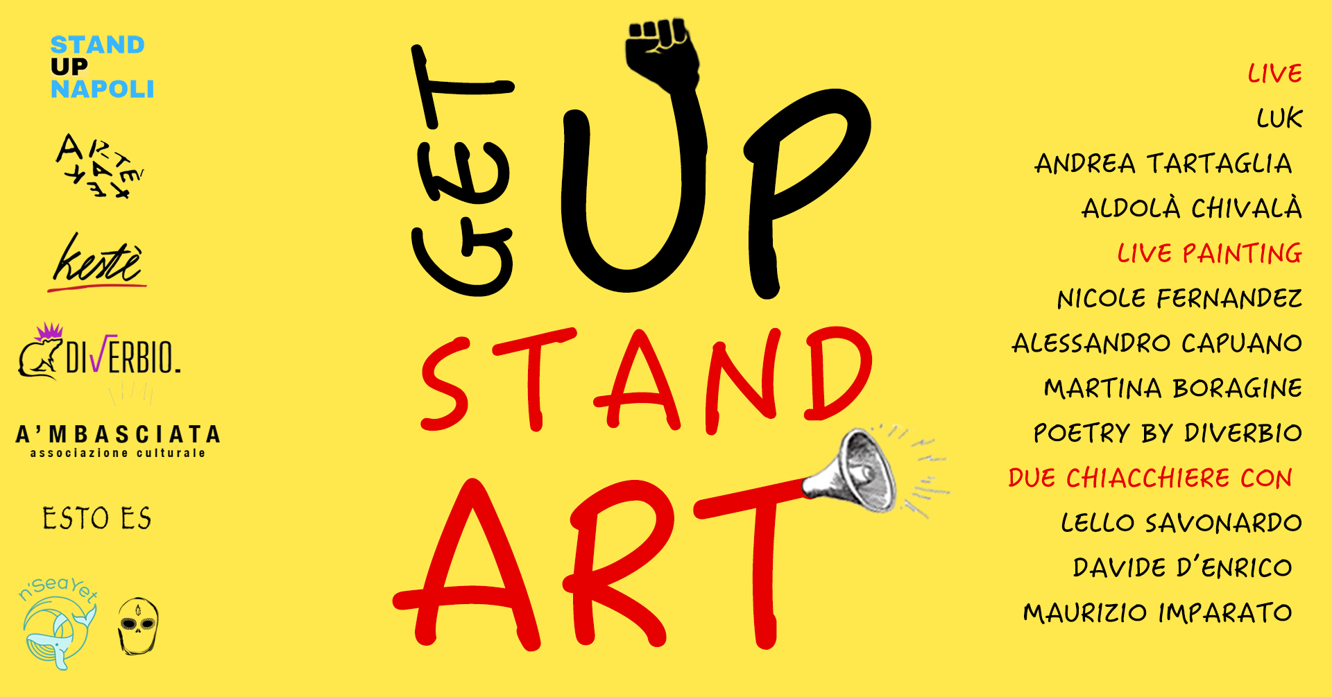 get up stand art eventi cultuali