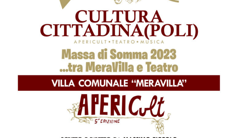 Martedì 5 settembre inizia ufficialmente “Cultura CITTADINA(POLI)”, progetto incluso nel “Cartellone degli Eventi Metropolitani”, proposto dal Comune di Massa di Somma e finanziato dalla Città Metropolitana di Napoli. L’iniziativa, fortemente voluta dal Sindaco Gioacchino Madonna, con la collaborazione della dr.ssa Ilaria Caruso, Segretario Comunale e Responsabile della Cultura e l’organizzazione dell’Associazione “L’ora d’aria”, ospita artisti e scrittori campani che, a livello nazionale, si impegnano a diffondere la nostra tradizione. Il programma include una serie di attività integrate tra loro che hanno in comune il tema della cultura napoletana intesa nella sua accezione più ampia. Gli appuntamenti, che coinvolgono varie realtà locali, sono dedicati alla musica, al teatro e ai libri e sono rivolti ad un pubblico di tutte le età. Il Teatro Comunale di Massa di Somma “Carmela Maddaloni” farà da cornice a tre serate di musica e teatro, a partire dalle ore 21:00, con artisti che affascineranno un target variegato di spettatori: - Martedì 5 settembre Roberto Colella sarà il protagonista di “Canzoni nude e canti di resistenza”, un concerto special, intimo e “nudo”, in cui il racconto dietro la canzone, si sviscera e prende forma. Un solo show con pianoforte, chitarra, flauti e tamburi “sostenuto” dalla voce del pubblico. - Giovedì 14 settembre Amedeo Colella presenterà, con il suo stile unico e dissacrante, “Nisciuno nasce ‘mparato”, scritto dal medesimo, accompagnato dalla musica e dal canto del maestro Francesco Cuomo, con la partecipazione straordinaria di Umberto Tommaselli e con la sciantosa Elena Vittoria. Colella condurrà il pubblico in una passeggiata ricca di aneddoti, curiosità e leggende sulla storia di Napoli. - Venerdì 29 settembre Paolo Caiazzo chiuderà la rassegna con lo spettacolo di teatro – canzone “Terroni si nasce ed io lo nacqui… modestamente”, ricordando il principe della risata, il grande Totò, con Emidio Ausiello, alle percussioni, Franco Ponzo, alla chitarra. Sasà Piedepalumbo, alla fisarmonica, e Roberto Giangrande, al contrabbasso. Con leggerezza e con musicisti in scena, racconterà la sua Meridionalità attraverso i suoi testi e un percorso musicale dedicato ai musicisti terroni, da Pino Daniele a Domenico Modugno passando per tanti altri e, perché no, anche per gli Squallor. Non potrà mancare in scena il suo alter ego televisivo Tonino Cardamone al quale è affidato l’epilogo del racconto con la follia dei saggi e la saggezza della sua follia. Più che uno spettacolo è una “Mission” sempre più “Impossible” ai giorni d’oggi: Divertire e divertirsi. Ma, come dice lo stesso Caiazzo, «bisogna tentare, anche su tematiche serie e drammatiche, senza prendersi tanto sul serio, perché sono sempre più convinto che se affronti un problema disposto a riderci su, è probabile che tu possa vincere, se ti abbatti e ti disperi... hai già perso». La terrazza del Parco Comunale “Meravilla”, di Massa di Somma, ospiterà la 5° edizione del Festival Letterario “Apericult... la cultura si fa in strada”, consolidata tradizione letteraria/musicale/enogastronomica che prevede incontri letterari con scrittori rappresentativi del territorio. Quattro serate di narrazione scritte, tagliate e cucite da Massimo Piccolo; due voci narranti, la giovanissima Claudia De Rienzo e lo stesso Piccolo. Una voce cantante, Adriana Cardinale e una voce suonante, il pianoforte di Francesco Marziani saranno il nucleo fisso (al quale si aggiungeranno degli ospiti) che, a seconda dell’autore ospite della serata, introdotto e raccontato da Annamaria Pianese, darà vita a una performance dove la parola scritta verrà, di volta in volta, vestita in abiti diversi per dar vita a un unico flusso narrativo. E così, oltre ai testi e al mondo degli autori presenti, gli spettatori potranno viaggiare tra le pagine più belle della letteratura, da Fitzgerald a Hugo, da Fante a Landslale, passando per Stephen King e Kent Haruf. Gli appuntamenti sono i seguenti: - l’8 settembre con Agnese Palumbo; - il 15 settembre con Massimiliano Virgilio; - il 22 settembre con Pino Imperatore; - il 28 settembre con Angela Rosauro. Al termine di ciascun incontrò è prevista la degustazione di aperitivi a base di prodotti tipici locali a cura degli studenti dell’I.P.S.S.A.R. Ugo Tognazzi di Pollena Trocchia. Tutti gli eventi saranno ad ingresso libero fino ad esaurimento posti.