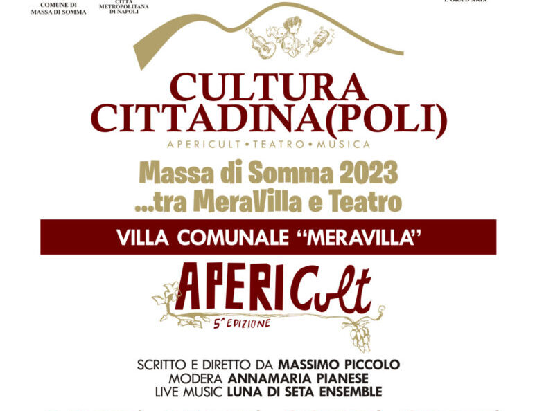 Martedì 5 settembre inizia ufficialmente “Cultura CITTADINA(POLI)”, progetto incluso nel “Cartellone degli Eventi Metropolitani”, proposto dal Comune di Massa di Somma e finanziato dalla Città Metropolitana di Napoli. L’iniziativa, fortemente voluta dal Sindaco Gioacchino Madonna, con la collaborazione della dr.ssa Ilaria Caruso, Segretario Comunale e Responsabile della Cultura e l’organizzazione dell’Associazione “L’ora d’aria”, ospita artisti e scrittori campani che, a livello nazionale, si impegnano a diffondere la nostra tradizione. Il programma include una serie di attività integrate tra loro che hanno in comune il tema della cultura napoletana intesa nella sua accezione più ampia. Gli appuntamenti, che coinvolgono varie realtà locali, sono dedicati alla musica, al teatro e ai libri e sono rivolti ad un pubblico di tutte le età. Il Teatro Comunale di Massa di Somma “Carmela Maddaloni” farà da cornice a tre serate di musica e teatro, a partire dalle ore 21:00, con artisti che affascineranno un target variegato di spettatori: - Martedì 5 settembre Roberto Colella sarà il protagonista di “Canzoni nude e canti di resistenza”, un concerto special, intimo e “nudo”, in cui il racconto dietro la canzone, si sviscera e prende forma. Un solo show con pianoforte, chitarra, flauti e tamburi “sostenuto” dalla voce del pubblico. - Giovedì 14 settembre Amedeo Colella presenterà, con il suo stile unico e dissacrante, “Nisciuno nasce ‘mparato”, scritto dal medesimo, accompagnato dalla musica e dal canto del maestro Francesco Cuomo, con la partecipazione straordinaria di Umberto Tommaselli e con la sciantosa Elena Vittoria. Colella condurrà il pubblico in una passeggiata ricca di aneddoti, curiosità e leggende sulla storia di Napoli. - Venerdì 29 settembre Paolo Caiazzo chiuderà la rassegna con lo spettacolo di teatro – canzone “Terroni si nasce ed io lo nacqui… modestamente”, ricordando il principe della risata, il grande Totò, con Emidio Ausiello, alle percussioni, Franco Ponzo, alla chitarra. Sasà Piedepalumbo, alla fisarmonica, e Roberto Giangrande, al contrabbasso. Con leggerezza e con musicisti in scena, racconterà la sua Meridionalità attraverso i suoi testi e un percorso musicale dedicato ai musicisti terroni, da Pino Daniele a Domenico Modugno passando per tanti altri e, perché no, anche per gli Squallor. Non potrà mancare in scena il suo alter ego televisivo Tonino Cardamone al quale è affidato l’epilogo del racconto con la follia dei saggi e la saggezza della sua follia. Più che uno spettacolo è una “Mission” sempre più “Impossible” ai giorni d’oggi: Divertire e divertirsi. Ma, come dice lo stesso Caiazzo, «bisogna tentare, anche su tematiche serie e drammatiche, senza prendersi tanto sul serio, perché sono sempre più convinto che se affronti un problema disposto a riderci su, è probabile che tu possa vincere, se ti abbatti e ti disperi... hai già perso». La terrazza del Parco Comunale “Meravilla”, di Massa di Somma, ospiterà la 5° edizione del Festival Letterario “Apericult... la cultura si fa in strada”, consolidata tradizione letteraria/musicale/enogastronomica che prevede incontri letterari con scrittori rappresentativi del territorio. Quattro serate di narrazione scritte, tagliate e cucite da Massimo Piccolo; due voci narranti, la giovanissima Claudia De Rienzo e lo stesso Piccolo. Una voce cantante, Adriana Cardinale e una voce suonante, il pianoforte di Francesco Marziani saranno il nucleo fisso (al quale si aggiungeranno degli ospiti) che, a seconda dell’autore ospite della serata, introdotto e raccontato da Annamaria Pianese, darà vita a una performance dove la parola scritta verrà, di volta in volta, vestita in abiti diversi per dar vita a un unico flusso narrativo. E così, oltre ai testi e al mondo degli autori presenti, gli spettatori potranno viaggiare tra le pagine più belle della letteratura, da Fitzgerald a Hugo, da Fante a Landslale, passando per Stephen King e Kent Haruf. Gli appuntamenti sono i seguenti: - l’8 settembre con Agnese Palumbo; - il 15 settembre con Massimiliano Virgilio; - il 22 settembre con Pino Imperatore; - il 28 settembre con Angela Rosauro. Al termine di ciascun incontrò è prevista la degustazione di aperitivi a base di prodotti tipici locali a cura degli studenti dell’I.P.S.S.A.R. Ugo Tognazzi di Pollena Trocchia. Tutti gli eventi saranno ad ingresso libero fino ad esaurimento posti.