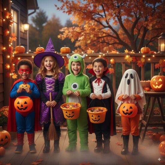 Costumi di Halloween per bambini a tema Frankenstein e Silente