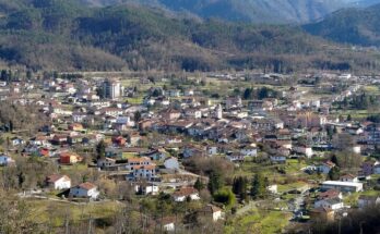 Panorama di Brugnato, borgo in Liguria