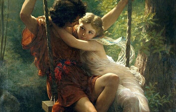 La primavera di Pierre Auguste Cot: i due giovani amanti