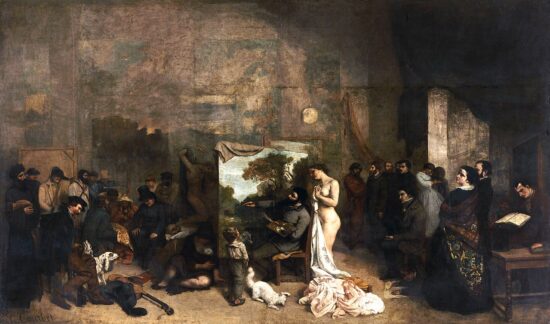 Dipinto L'atelier del pittore di Gustave Courbet