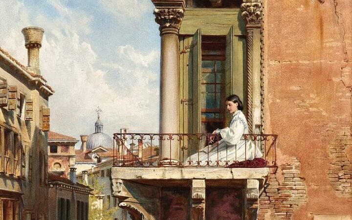 Anna sul balcone di Palazzo Priuli di Ludwing Passini: il ricordo della moglie