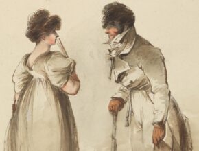 La moda della Reggenza inglese. Dipinto di James Hook.