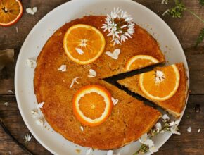 torta con bucce d'arancia