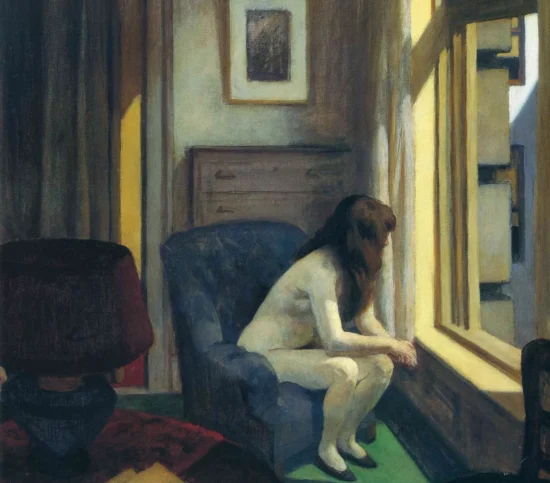Le undici di mattina, dipinto di Edward Hopper che raffigura una donna nuda alla finestra.