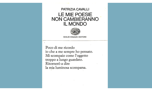 Poesie di Patrizia Cavalli