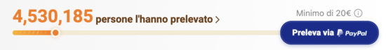 Screenshot interfaccia prelievo commissioni TEMU