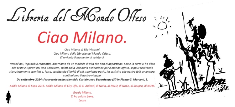 Libreria del mondo offeso: arrivederci, Milano
