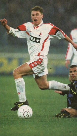 Antonio Cassano con la maglia del Bari