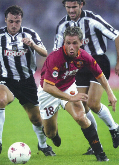 Antonio Cassano con la maglia della Roma