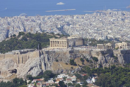 Acropoli di Atene vista dall'alto