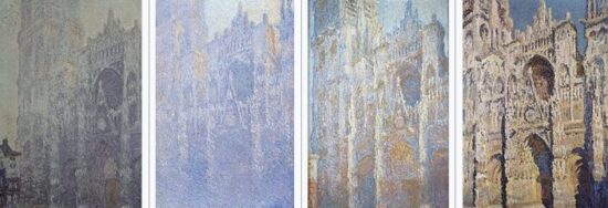 Una selezione della serie delle cattedrali di Rouen di Claude Monet