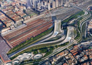 Napoli Porta Est project. Fonte: zaha-hadid.com