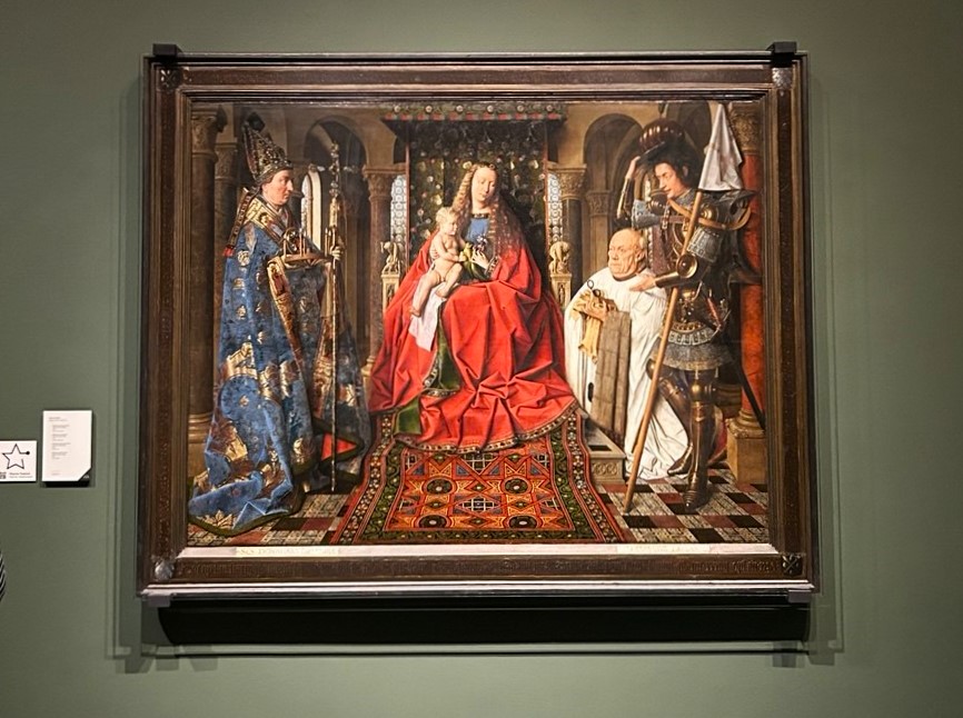 cosa vedere a Bruges: "Madonna con il canonico Van der Paele" di Jan Van Eyck conservato al Groeninge
