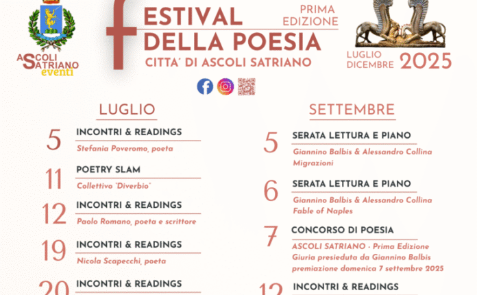 Inaugurato ad Ascoli Satriano il primo Festival della poesia