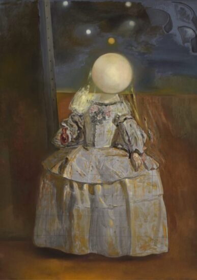 La perla. L'infanta Margarita d'Austria da Las Meninas di Velázquez (dettaglio) © Salvador Dalí, Fundació Gala-Salvador Dalí, Roma, 2025
