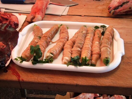 Stigghiola, street food tipico di Palermo 