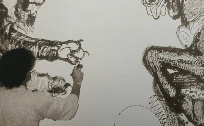 Lotta di guerrieri e animali: il murale perduto di Pazienza