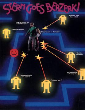 Volantino North American Arcade per Berzerk - Fonte: Wikipedia (autore: Elettronica Stern)