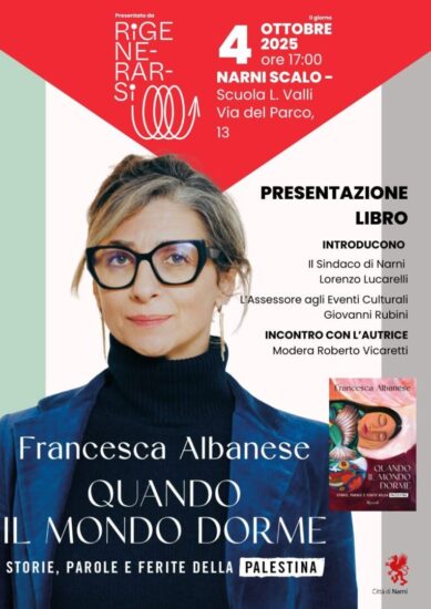Francesca Albanese, locandina, Narni Scalo