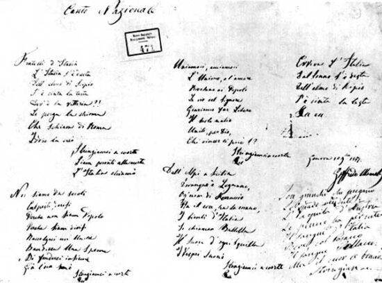 Storia dell'inno di Mameli