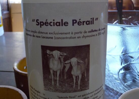 Etichetta confezione di caglio animale