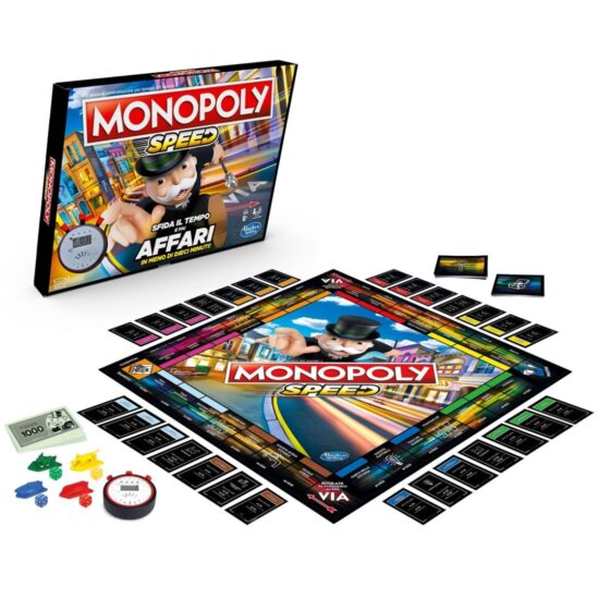Monopoly Speed gioco da tavolo in scatola rossa