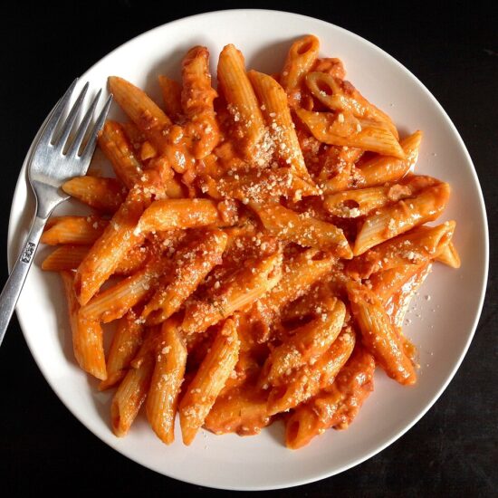 Penne alla Vodka con salsa rosa cremosa