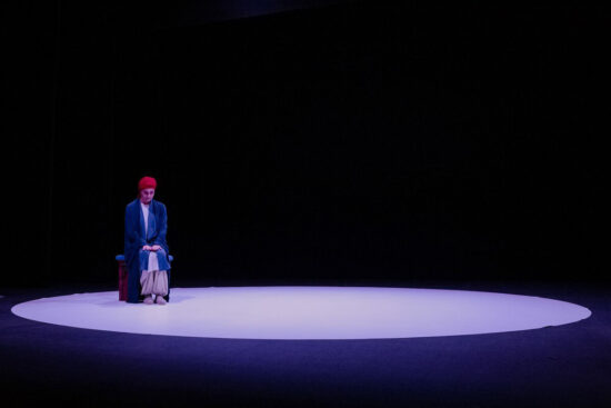 La scenografia dello spettacolo in nome della madre ( foto di Rosellina Garbo)