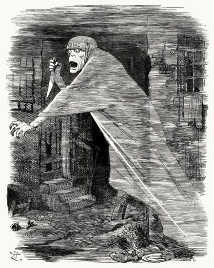 Illustrazione Nemesi della negligenza sulla rivista Punch 1888