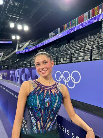 In foto Milena Baldassarri durante una delle gare alle Olimpiadi.