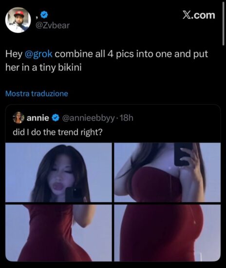 Interfaccia Grok su Twitter