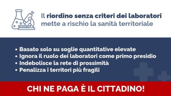 Riordino laboratori analisi