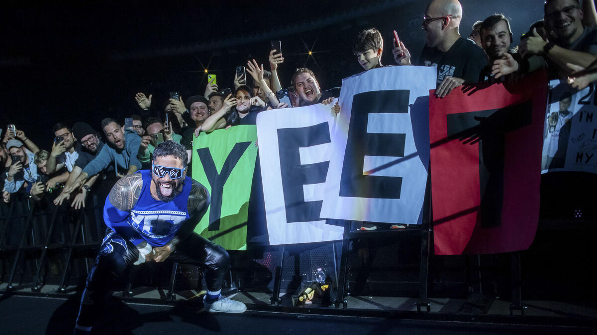 Jey Uso durante un evento WWE in Italia