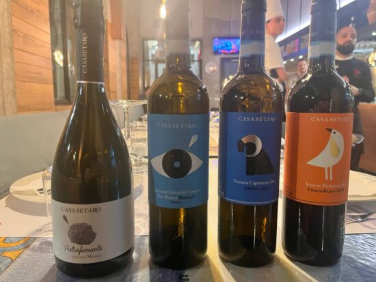 Selezione vini Casa Setaro per l'evento Intrecci