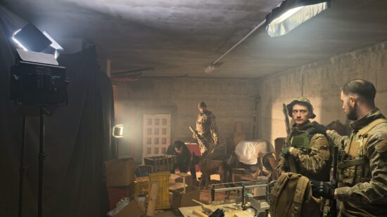 Troupe ternana sul set di Danno collaterale backstage fotografico